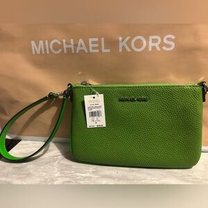 Michael Kors Vibrant Green Wristlet